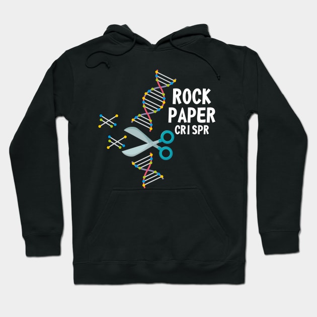 Rock Paper Chrispr Scissors Scientist Biologist Medicine Gift Hoodie by FunnyphskStore